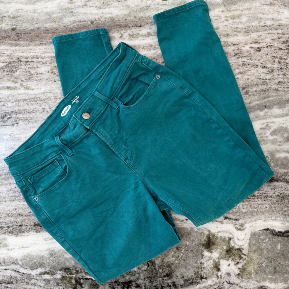 Old Navy Rockstar Skinny Ankle Jeans Teal